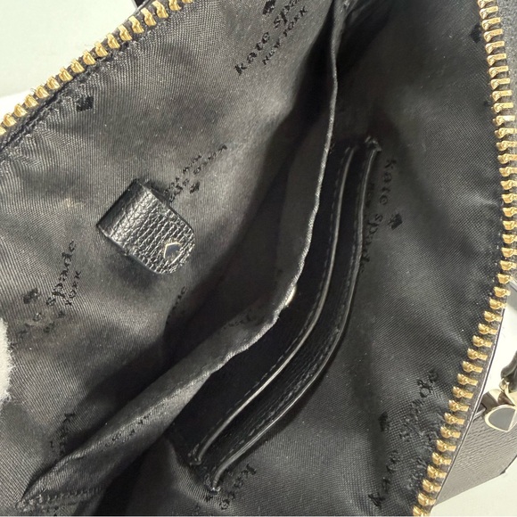 Kate Spade New York Saffiano Leather Small Satchel Black Top Handle Crossbody - Picture 5 of 15